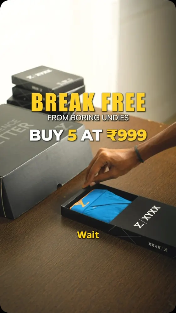 XYXX ad: break free from boring undies, buy 5 at ₹999