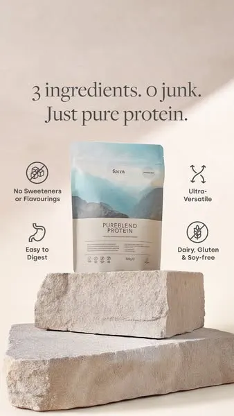 Form Nutrition ad: three ingredients, zero junk