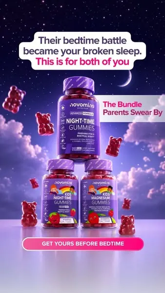 Novomins gummy ads: a doctor on kids' moods, a bedtime bundle and a creator reel