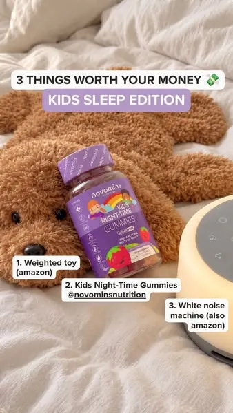 Novomins ad, three things worth your money, kids sleep edition